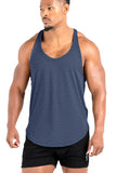 1 x RAW Customer Returns Lehmanlin Men s Fitness Stringer Muscle Tank Top, Gym Workout Underarm Shirts Y-Back, Bodybuilding Muscle Shirts Men Quick Drying 3 Pack Gray Black Blue S  - RRP €27.6