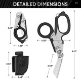 7 x RAW Customer Returns Trauma Shears Emergency Shears with Strap Cutter and Glass Breaker Stainless Steel Folding Scissor Pliers, Outdoor Camping Rescue Scissors  - RRP €300.93