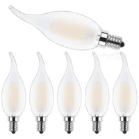 1 x RAW Customer Returns ProCrus E14 LED candle lamp 4W LED candle shape for chandeliers, C35 filament candle LED light bulb, 2700K warm white candle bulbs, E14 4W LED bulb replaces 40 watts, 400LM, dimmable, energy class F, pack of 6 - RRP €17.98