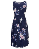 1 x RAW Customer Returns OUGES Women s V-Neck Sleeveless Summer Floral Maternity Dresses Nursing Dress with Pockets Floral8-315,M  - RRP €40.33