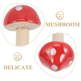 2 x Brand New Yardwe 3 Pieces Ceramic Mushrooms Figurine Garden Decoration Fairy Red Mushrooms Statue Ornament for Micro Landscape Flowerpot Craft Garden Pots Decoration - RRP €37.42