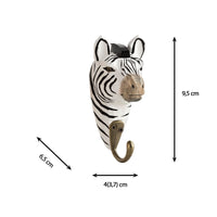 1 x RAW Customer Returns your castle 3 wall hooks coat hooks made of wood giraffe, zebra, tiger with metal hooks handmade 13 cm children s room - RRP €28.14