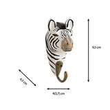 1 x RAW Customer Returns your castle 3 wall hooks coat hooks made of wood giraffe, zebra, tiger with metal hooks handmade 13 cm children s room - RRP €28.14