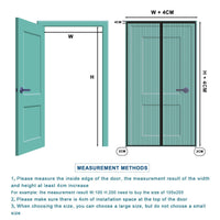 1 x RAW Customer Returns Magnetic Fly Screen Door, 130x210cm Mosquito Net, Black Automatic Closing Fly Screen Doors, Easy to Install, for Door Window Balcony Living Room - RRP €27.87