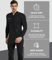 1 x RAW Customer Returns IFLOVE Men s Wetsuit 3 mm Full Body Diving Suit Long Sleeves Wetsuits Neoprene Diving Surfing Snorkeling XXL - RRP €51.5