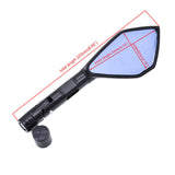 1 x RAW Customer Returns KATUR Motorcycle Handlebar Rearview Mirrors Black Rearview Mirror Motorcycle Anti-glare Bluish Mirrors 8MM 10MM Clockwise Threaded Bolts Mounts for K awasaki S uzuki H Onda V ictory - RRP €23.12