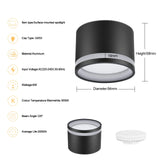 2 x RAW Customer Returns KYOTECH LED surface-mounted spot flat 230V 84x65mm surface-mounted incl. 6W GX53 bulb warm white 3000K 550LM ceiling surface-mounted spotlight round LED surface-mounted spot light for bathroom, dining room, corridor - RRP €41.98