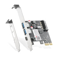 1 x RAW Customer Returns Binardat PCIE to USB 3.0 Expansion Card, 2 USB Type-A and 1 USB Type-C Ports, Self-Powered, Low Profile Bracket, USB3 Hub Controller Adapter for Windows 10 11 - RRP €20.09