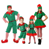 1 x RAW Customer Returns Xingsiyue Christmas Elf Costume Set, Unisex Adult Kids Baby Christmas Outfits Elf Costume for Carnival Halloween Party - RRP €32.7