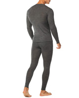 1 x RAW Customer Returns LAPASA Men s 100 Merino Wool Thermal Underwear Set, Premium Merino Wool Undershirt Underpants, Warm Thermal Functional Underwear M31, Warm, Large, Dark Grey  - RRP €75.62