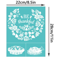 1 x Brand New OLYCRAFT 2Pcs 22x28cm Crown Screen Printing Stencil Self-Adhesive Screen Printing Stencil Apple Pie Turkey Screen Printing Stencil Be Thanksful Stencil for DIY T-Shirt Fabric Painting - RRP €19.2