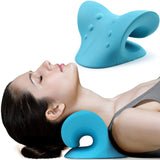 1 x RAW Customer Returns Neck and Shoulder Relaxation Pillow, Neck Stretching Device to Relieve Jaw Joint Pain and Cervical Spine Alignment, Chiropractic Pillow, Neck Stretcher, Blue - RRP €23.18