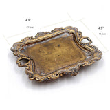 1 x RAW Customer Returns Funly mee Small Antique Jewelry Bowl Vintage Gold Jewelry Tray, Ring Holder - RRP €12.83