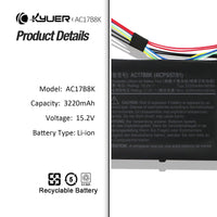 1 x RAW Customer Returns K KYUER 48Wh AC17B8K Laptop Battery for Acer Swift 3 SF315-52 SF315-52G SF315-52G-51AK SF315-52G-523P SF315-52G-531A SF315-52G-54DA SF315-52G-84LF SF315-52G-84BN SF 315-52G- 59G0 SF315-52G-898F 4ICP5 57 81 - RRP €34.0