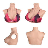 1 x RAW Customer Returns KUMIHO Silicone Artificial Breasts Breast Form Prosthesis for Crossdresser Transgender Drag Queen Mastectomy Realistic Skin G Cup Asian Yellow Silk Filling - RRP €27.6