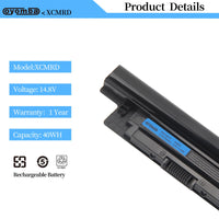 1 x RAW Customer Returns Oyomba XCMRD MR90Y battery for Dell Inspiron 15 3543 3521 3541 14 3421 5521 5537 3721 17R-5737 Latitude 3540 Vostro 24DMNG 24DRM 0MF69 V8VNT 40Wh - RRP €30.24