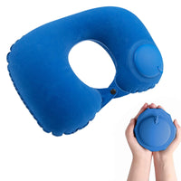 3 x Brand New Rakiuty Inflatable Camping Pillow, U-Shaped Inflatable Pillow, Inflatable Pillow, Inflatable Travel Neck Pillow, Travel Pillow, for Planes, Cars, Office Dark Blue  - RRP €68.4