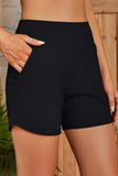 1 x RAW Customer Returns SHEKINI Women s High Waist Swimming Shorts Pockets Short Swimming Trunks Quick Drying Swimming Shorts Water Sports Board Shorts Swimming Trunks with Briefs Black, S  - RRP €28.22