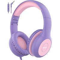 1 x RAW Customer Returns EarFun Children s Headphones, with Cable, 85 94dB Volume Limiter, Foldable, Adjustable, Stereo Sound, HD Microphone, Audio Sharing, Over Ear Children s Headphones for School Travel PC, Purple - RRP €15.31