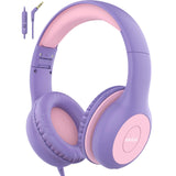 1 x RAW Customer Returns EarFun Children s Headphones, with Cable, 85 94dB Volume Limiter, Foldable, Adjustable, Stereo Sound, HD Microphone, Audio Sharing, Over Ear Children s Headphones for School Travel PC, Purple - RRP €15.31