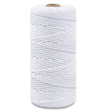 1 x RAW Customer Returns Macrame Yarn 3mm x 100m White Natural Cotton Yarn Cotton Cord Cotton Rope for DIY Crafts Knitting - RRP €11.8