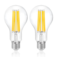 1 x RAW Customer Returns FLSNT LED Edison light bulb E27, A70 LED filament lamp 3000 lumens super bright, 18W replaces 200W , 3000K warm white, not dimmable, clear glass, pack of 2 - RRP €22.18