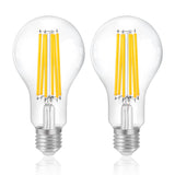 1 x RAW Customer Returns FLSNT LED Edison light bulb E27, A70 LED filament lamp 3000 lumens super bright, 18W replaces 200W , 3000K warm white, not dimmable, clear glass, pack of 2 - RRP €22.18