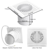 1 x RAW Customer Returns LeKaufen bathroom fan 100 mm WC fan with backflow flap, exhaust fan wall fan window fan for dehumidification and ventilation, 150 m h and no noise for kitchens, bathrooms, offices - RRP €30.41