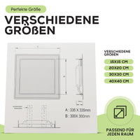 1 x RAW Customer Returns Inspection flap PREMIUM 30x30cm with snap lock - inspection door 300x300mm push to open I steel coated white - RRP €28.33