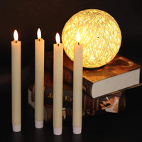 1 x RAW Customer Returns Eldnacele LED stick candles with timer function, flickering flame LED real wax candles with remote control, ivory LED stick candles, pack of 6 2 x 25 cm for Christmas decoration, room decoration, wedding and party - RRP €26.99