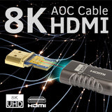 1 x RAW Customer Returns phoossno Gen 2 Certified 8K Fiber Optic HDMI 2.1 Cable Ultra High Speed HDMI Cable 48Gbps 25ft 7.5m HDR eARC HDCP2.2 2.3 Supports 4K 120Hz 8K60Hz Compatible with PS5 Xbox RTX3080 3090 LG C9 B9 - RRP €109.85