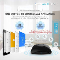 1 x RAW Customer Returns Broadlink Smart Home Hub RM4 Pro, IR and RF universal remote control, code learning function, WLAN, for smart home and entertainment devices TV, STB, air conditioning, curtain motor compatible with Alexa - RRP €49.99