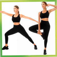 1 x RAW Customer Returns SINOPHANT Women s High Waist Recycled Leggings Black Tummy Control Leggings for Workout Gym Yoga, Black, L-XL - RRP €24.0