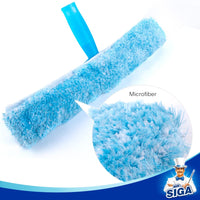 1 x RAW Customer Returns MR.SIGA 35 cm Window Cleaning Combo - Glass Squeegee and Microfiber Window Washer - RRP €18.43