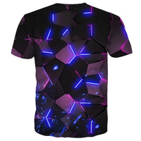 2 x Brand New NEWISTAR Women s T-Shirts Geometry 3D Print T-Shirt Cool Metal Shirts Men s T-Shirt XL - RRP €48.0