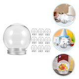 1 x RAW Customer Returns BUGUUYO Snow Globe 10 Pieces Mini Snow Globes DIY Snow Globes For Adults Unique Fillable Plastic Globes Plastic Snow Globes Compact Plastic For - RRP €17.69