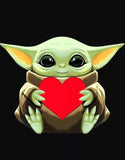 1 x Brand New QENSPE Diamond Painting Baby Yoda, Valentine s Day Diamond Painting Children Adults 5D Diamond Painting Pictures Children Yoda Diamont Painting Daiments Painting Diamonds Painting Diamond Painting 30x40cm - RRP €8.22