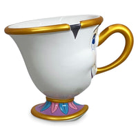 1 x RAW Customer Returns Disney Store Official Beauty and the Beast Chip Mug, 16 oz, Character-shaped stoneware mug with gold accents and glossy glaze - RRP €21.18