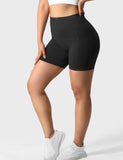 1 x RAW Customer Returns ZAAYO 2-Pack Sport Shorts Women Butt Scrunch Short Sports Pants Running Pants High Waist Shorts Butt Lift Booty Seamless Fitness Tie Dye Gym Shorts Hemp Black-Hemp Grey Medium - RRP €38.99