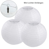 1 x RAW Customer Returns FullBerg Pack of 10 25 cm White Paper Lantern Lanterns with 10 Warm White Mini LED Balloons Lights, Round Lampshade Wedding Garden Decoration, Paper Lantern 10 Inches - RRP €15.12