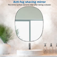 10 x Brand New Cimvidi shower mirror anti-fog shaving mirror shower 23.5 x 19cm shaving mirror bathroom with travel razor blade holder removable anti-fog mirror for bathroom, bedroom - RRP €206.6