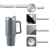 1 x RAW Customer Returns Double-walled stainless steel vacuum insulated cup, portable car cup tumbler, insulated thermal drinking cup made of stainless steel with handle, thermal cup 1180 ML 40OZ  - RRP €23.26