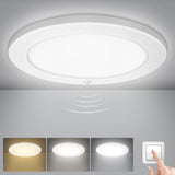 1 x RAW Customer Returns LED ceiling light with motion detector, 18W 1600LM sensor ceiling lamp, IP20 sensor lamp for garage, stairs, basement, hallway, balcony, entrance hall, bathroom, slim design 23CM - RRP €28.99