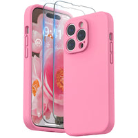 1 x RAW Customer Returns SURPHY Case Compatible with iPhone 14 Pro Max Case Silicone with Screen Protector, iPhone 14 Pro Max Case with Camera Protection, Cell Phone Case iPhone 14 Pro Max Protective Case 6.7 inch 2022, Pink - RRP €19.61