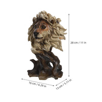 1 x RAW Customer Returns VOSAREA Lion Head Statue Resin Animal Head Sculpture Decorative Figure Table Lion Head Figure Home Decor Lion Statue Ornament for Home Office Housewarming Gift - RRP €35.99