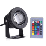 1 x RAW Customer Returns Nikou Underwater LED Light, Marine Boat Yacht Underwater Spot Light Waterproof Lamp Black IP67 10W 12V RGB LED Color Black  - RRP €21.16