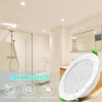 1 x RAW Customer Returns Asstikoo LED recessed spotlights 230V dimmable, 7W recessed ceiling spotlights, ceiling spotlights, warm white neutral white cold white selectable, IP44 ultra-flat LED spots for bathroom, living room, set of 6 - RRP €29.5