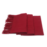 1 x RAW Customer Returns ZLYC Women Winter Warm Scarf Cashmere Feel Long Shawl Fashion Soft Big Scarves, Burgundy Solid Color, Large - RRP €18.58