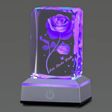 1 x RAW Customer Returns YANFEYHA 3D Butterfly Rose Crystal Multicolor Night Light, I love you decoration lamp, Perfect Valentine s Day gift ideas for my girlfriend wife mom, Christmas day anniversary birthday gifts for her - RRP €27.04