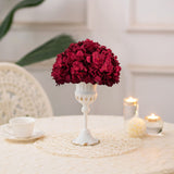 1 x RAW Customer Returns BLOSMON Hydrangeas Artificial Flowers Wedding Decoration 10 Pieces Burgundy Fake Flowers Silk Flowers Centerpiece Table Decoration Flower Ball Bouquet Artificial Arrangements Home Celebration Dining Table Decoration - RRP €104.07